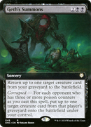 Geth's Summons (Extended Art) (ONC-049)  - Phyrexia: All Will Be One Commander: (Extended Art)