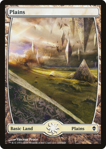 Plains (233) - Full Art (ZEN-233) - Zendikar Foil