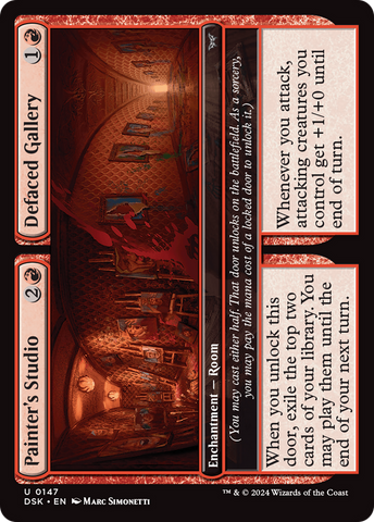 Painter's Studio // Defaced Gallery (DSK-147)  Foil - Duskmourn: House of Horror