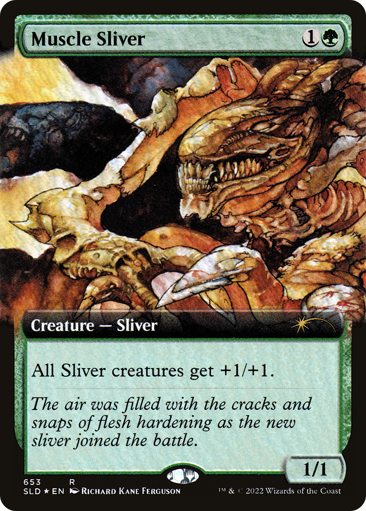 Muscle Sliver (Extended Art) (SLD-653)  Foil - Secret Lair Drop: (Extended Art)