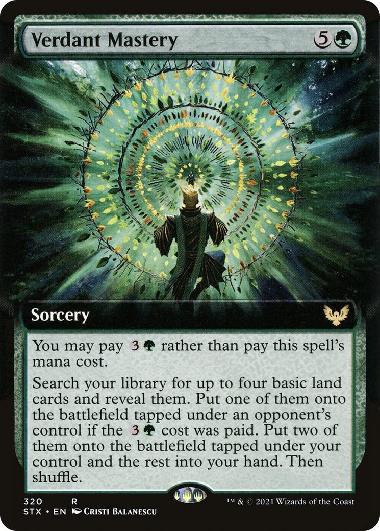Verdant Mastery (Extended Art) (STX-320)  Foil - Strixhaven: School of Mages: (Extended Art)