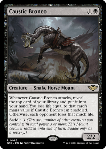 Caustic Bronco (OTJ-082)  Foil - Outlaws of Thunder Junction
