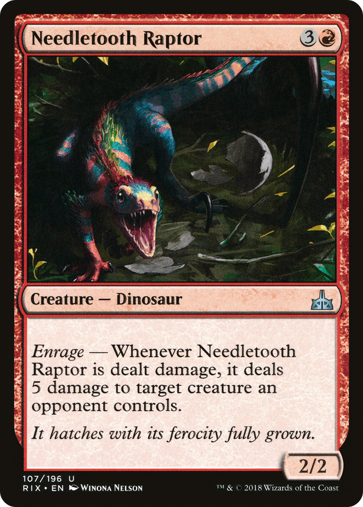 Needletooth Raptor (RIX-107)  Foil - Rivals of Ixalan