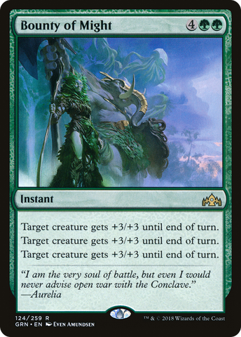 Bounty of Might (GRN-124)  Foil - Guilds of Ravnica