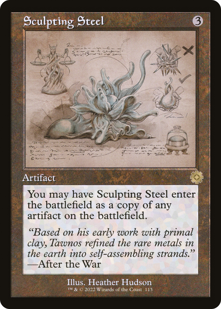 Sculpting Steel (Schematic) (BRR-113)  Foil - The Brothers' War Retro Artifacts