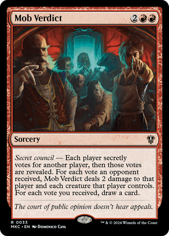 Mob Verdict (MKC-033)  - Murders at Karlov Manor Commander