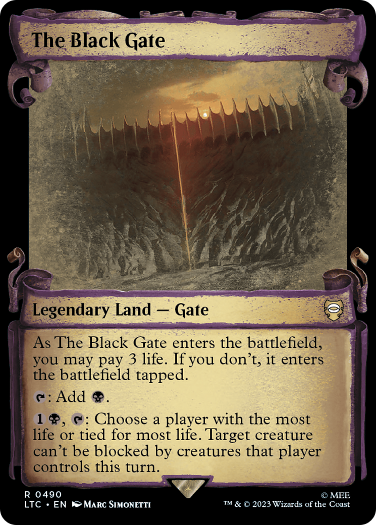 The Black Gate (Showcase Scrolls) (LTC-490)  Foil - Tales of Middle-earth Commander: (Showcase)