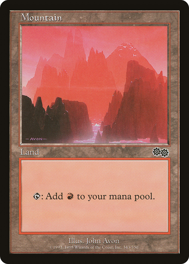 Mountain (343) (USG-343)  - Urza's Saga