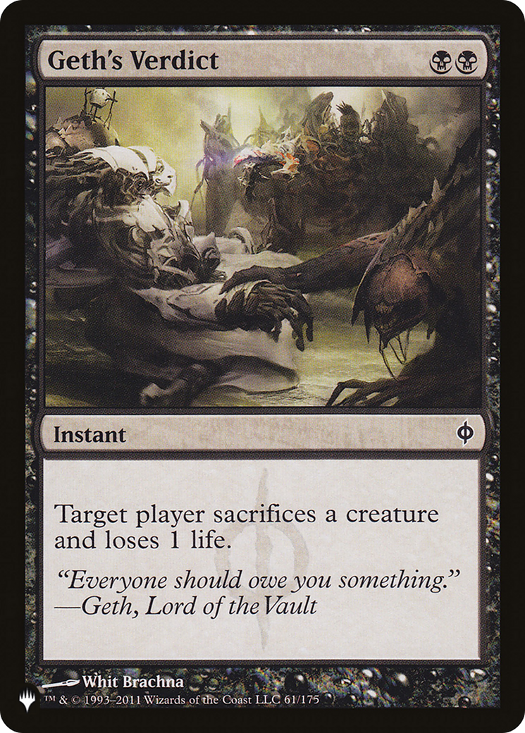 Geth's Verdict (LIST-NPH-61)  - The List