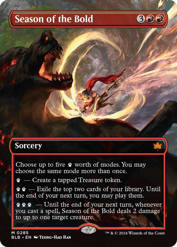 Season of the Bold (Borderless) (BLB-285)  Foil - Bloomburrow: (Showcase)