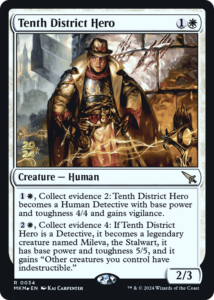 Tenth District Hero (PRE-034)  Foil - Murders at Karlov Manor Promos