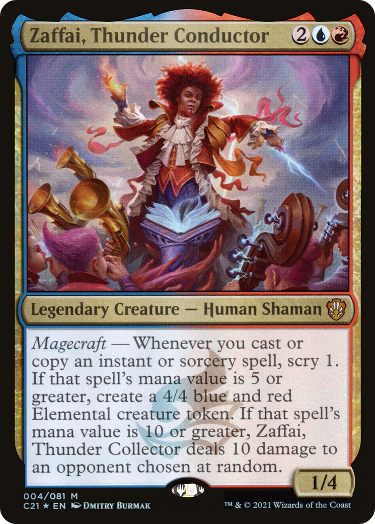 Zaffai, Thunder Conductor (C21-004)  Foil - Commander 2021