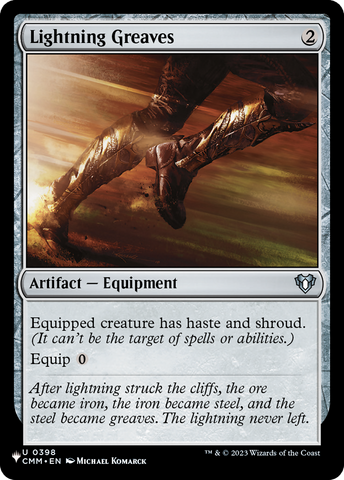 Lightning Greaves (CMM) (LIST-0398)  - The List