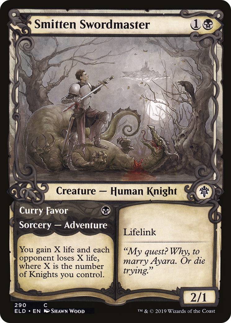 Smitten Swordmaster (Showcase) (ELD-290)  - Throne of Eldraine: (Showcase)