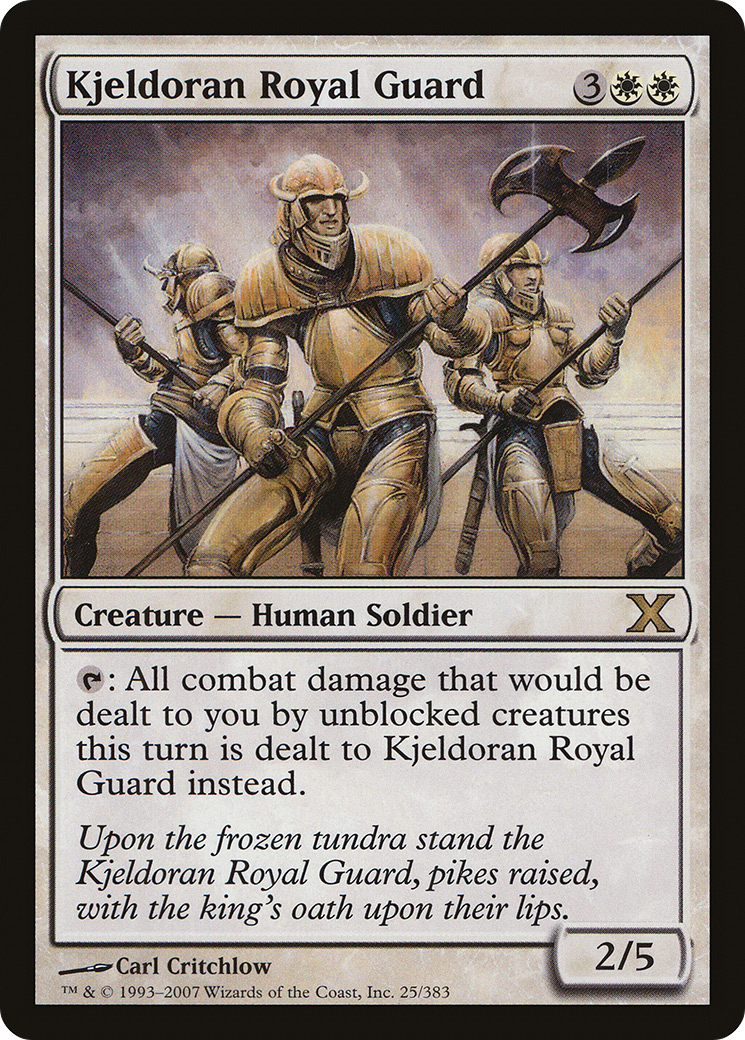 Kjeldoran Royal Guard (10E-025) - Tenth Edition Foil