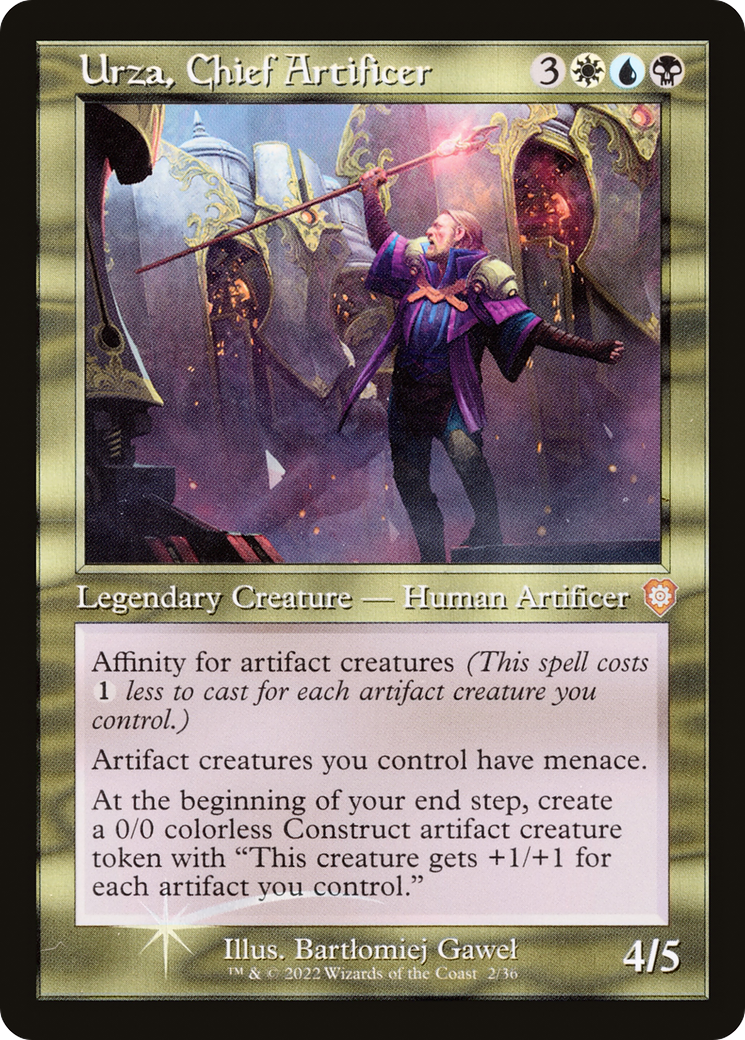 Urza, Chief Artificer (Retro Frame) (BRC-002)  - The Brothers' War Commander