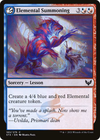 Elemental Summoning (STX-183)  - Strixhaven: School of Mages: (lesson)