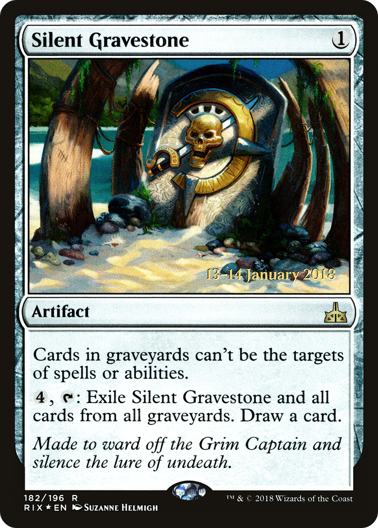 Silent Gravestone (PRE-182S) - Rivals of Ixalan Promos Foil