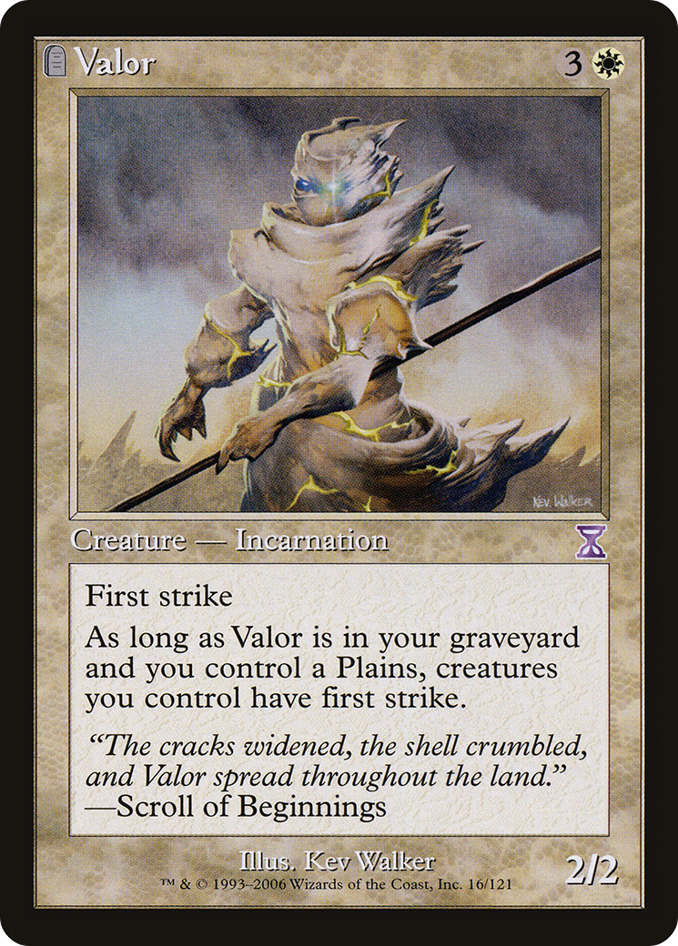 Valor (TSB-016)  Foil - Time Spiral Timeshifted: (tombstone)