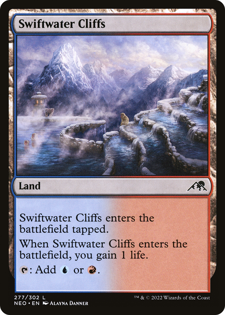 Swiftwater Cliffs (NEO-277)  - Kamigawa: Neon Dynasty