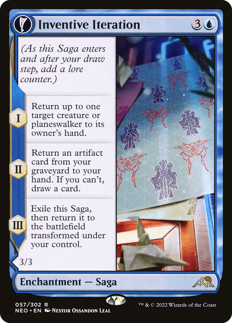 Inventive Iteration (NEO-057)  Foil - Kamigawa: Neon Dynasty: (fandfc, enchantment)