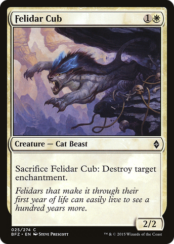 Felidar Cub (BFZ-025)  - Battle for Zendikar
