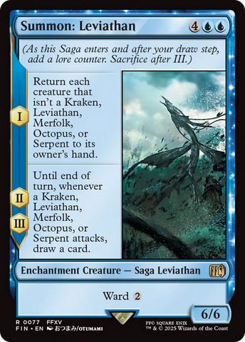 Summon: Leviathan (FIN-077)  Foil - FINAL FANTASY: (enchantment)