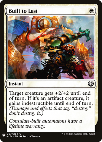 Built to Last (LIST-KLD-7)  - The List