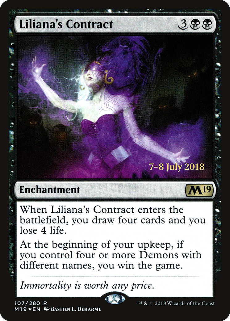 Liliana's Contract (PRE-107S) - Core Set 2019 Promos Foil