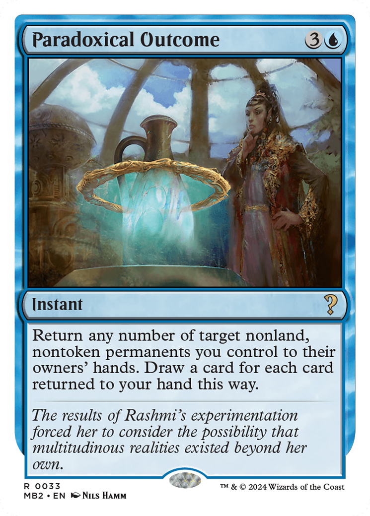 Paradoxical Outcome (White Border) (MB2-033)  - Mystery Booster 2