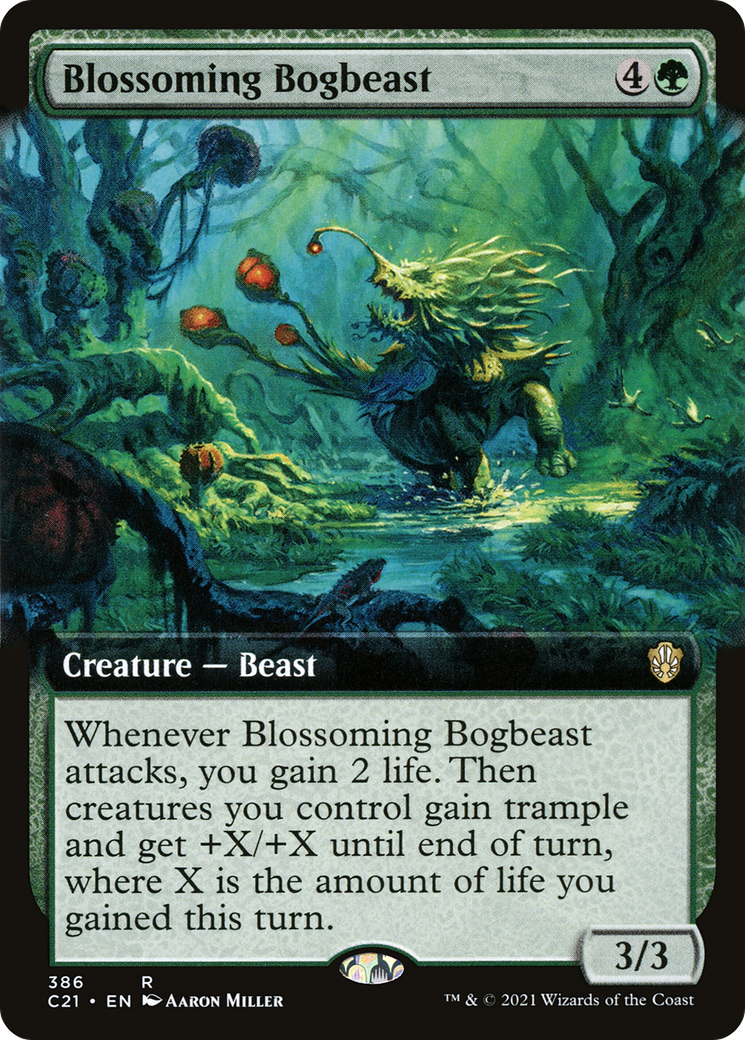 Blossoming Bogbeast (Extended Art) (C21-386)  - Commander 2021: (Extended Art)
