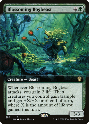 Blossoming Bogbeast (Extended Art) (C21-386)  - Commander 2021: (Extended Art)