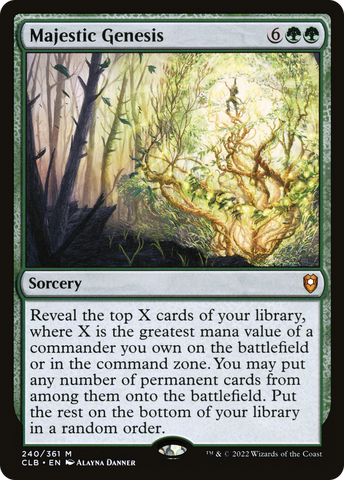 Majestic Genesis (CLB-240)  Foil - Commander Legends: Battle for Baldur's Gate