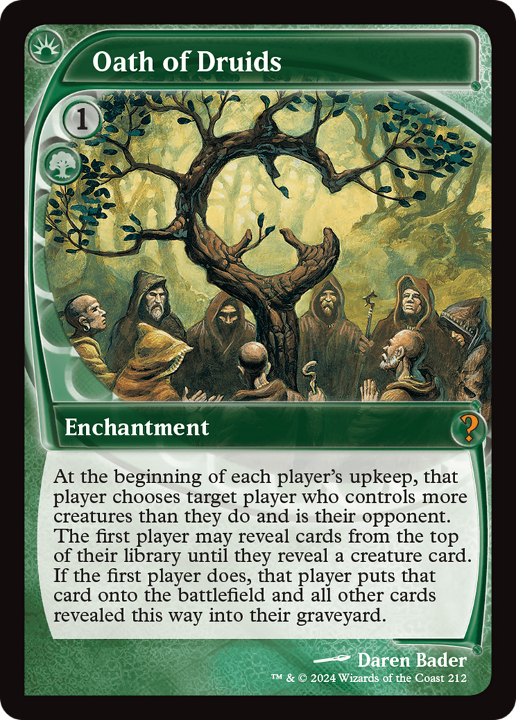 Oath of Druids (Future Sight) (MB2-212)  - Mystery Booster 2