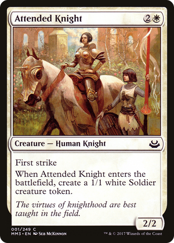 Attended Knight (MM3-001)  - Modern Masters 2017