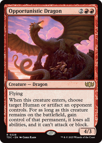 Opportunistic Dragon (TDC-228) - Commander: Tarkir: Dragonstorm