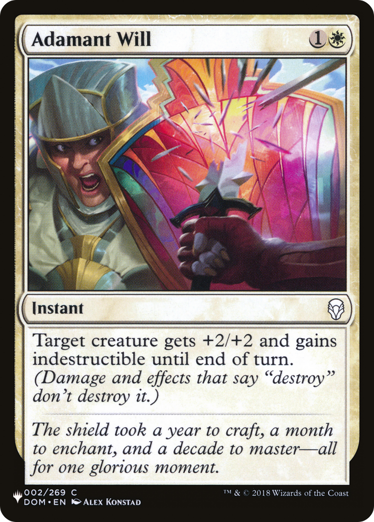 Adamant Will (LIST-DOM-2)  - The List