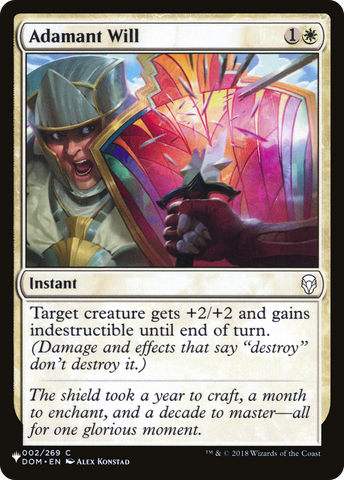Adamant Will (LIST-DOM-2)  - The List