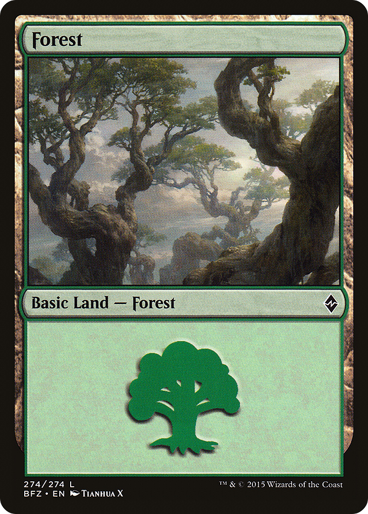 Forest (274) (BFZ-274)  - Battle for Zendikar
