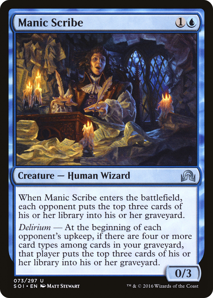 Manic Scribe (SOI-073)  Foil - Shadows over Innistrad