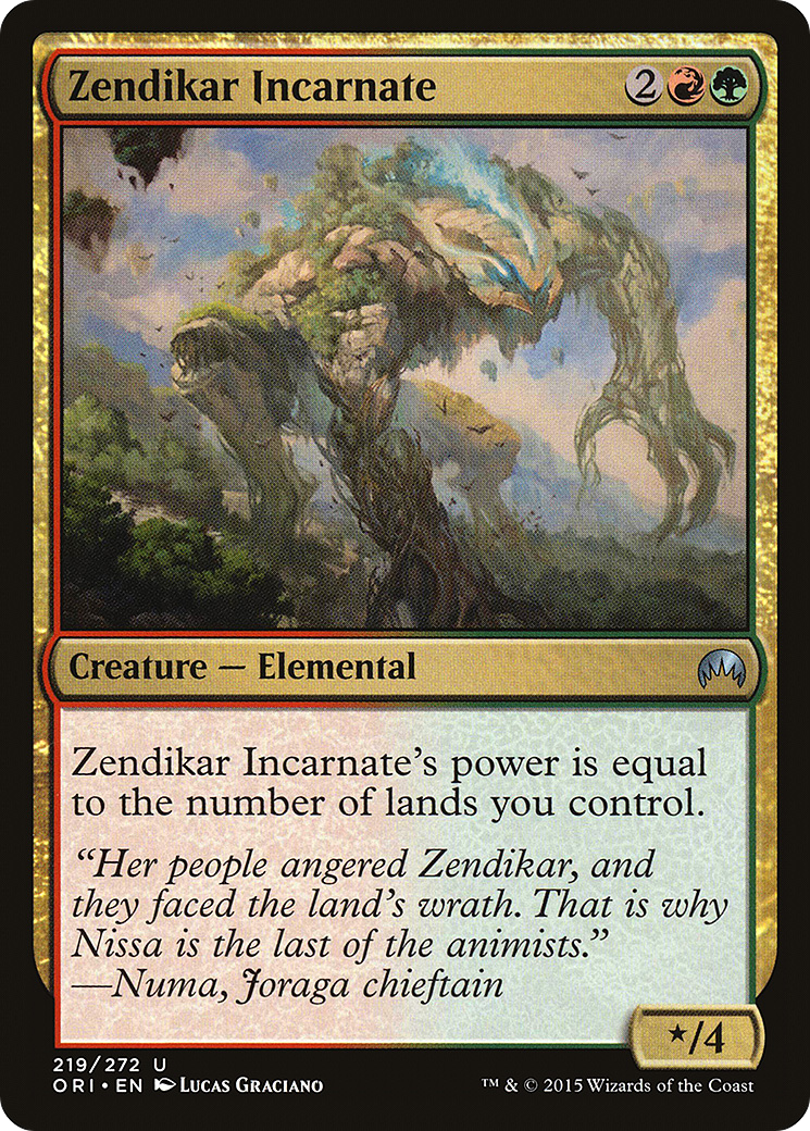 Zendikar Incarnate (ORI-219)  Foil - Magic Origins