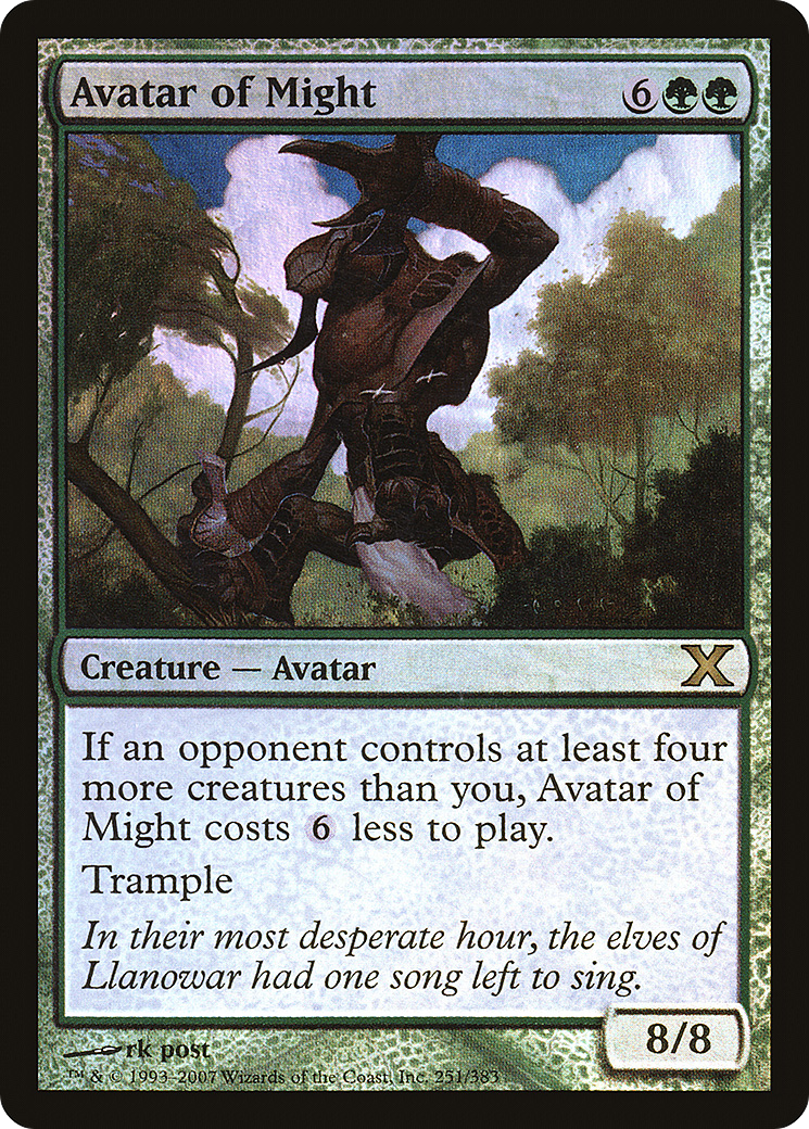 Avatar of Might (10E-251★)  Foil - Tenth Edition