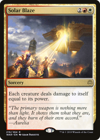Solar Blaze (WAR-216)  Foil - War of the Spark