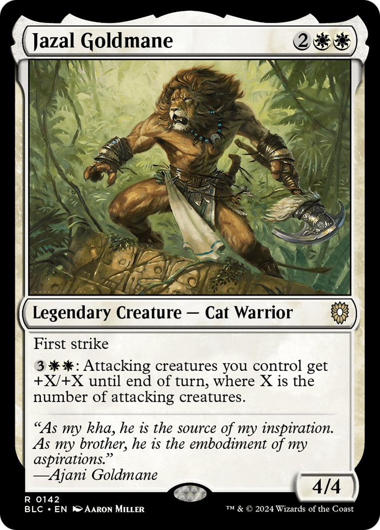 Jazal Goldmane (BLC-142)  - Bloomburrow Commander