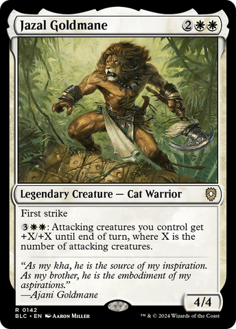 Jazal Goldmane (BLC-142)  - Bloomburrow Commander