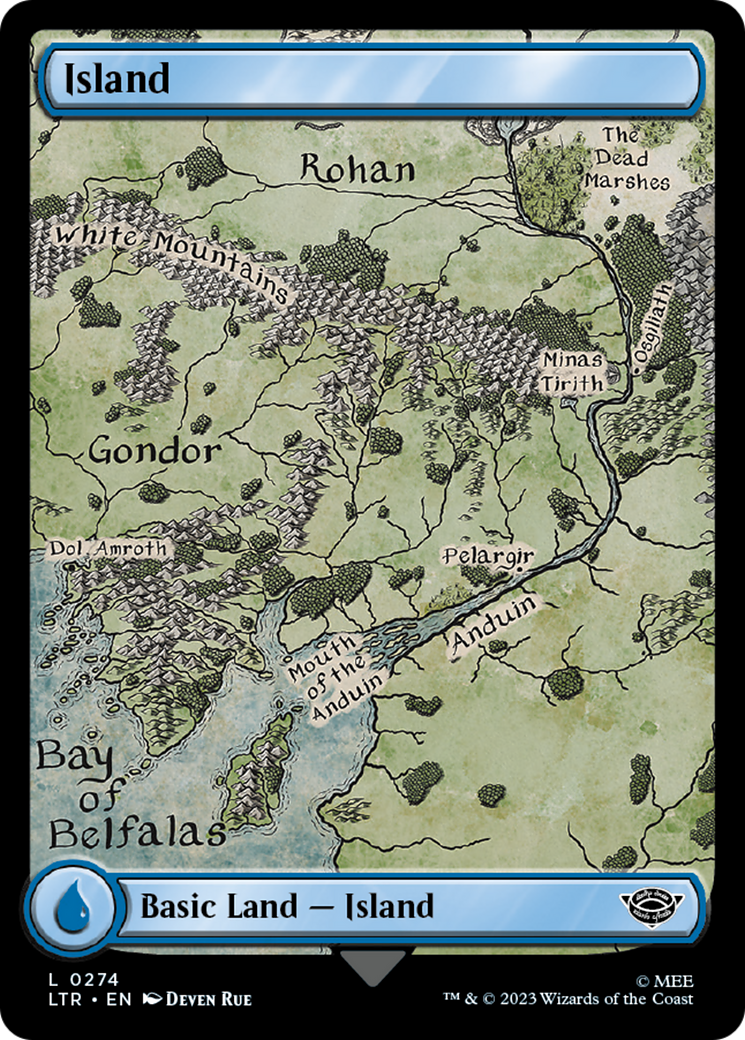 Island (0274) (LTR-274)  Foil - The Lord of the Rings: Tales of Middle-earth