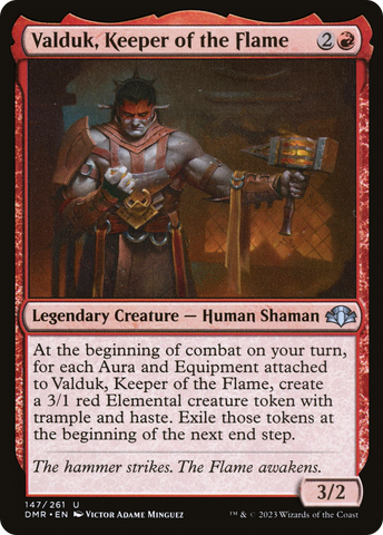 Valduk, Keeper of the Flame (DMR-147)  Foil - Dominaria Remastered