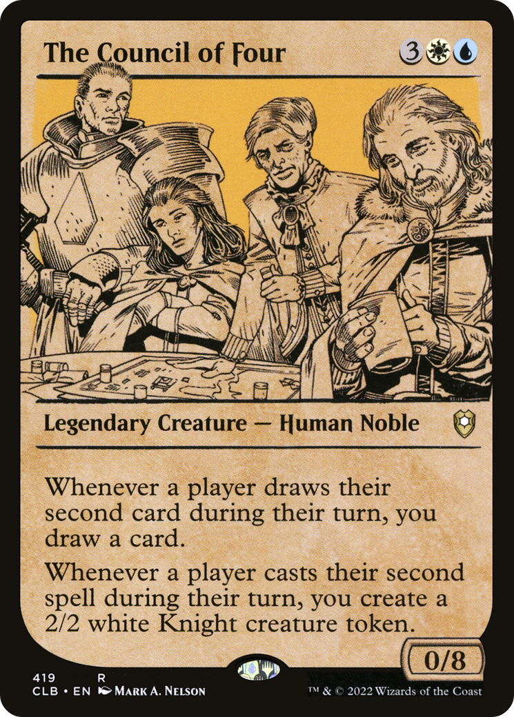 The Council of Four (Showcase) (CLB-419)  Foil - Commander Legends: Battle for Baldur's Gate: (Showcase)
