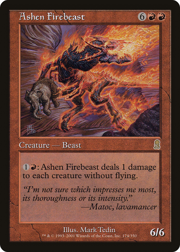 Ashen Firebeast (ODY-174)  Foil - Odyssey