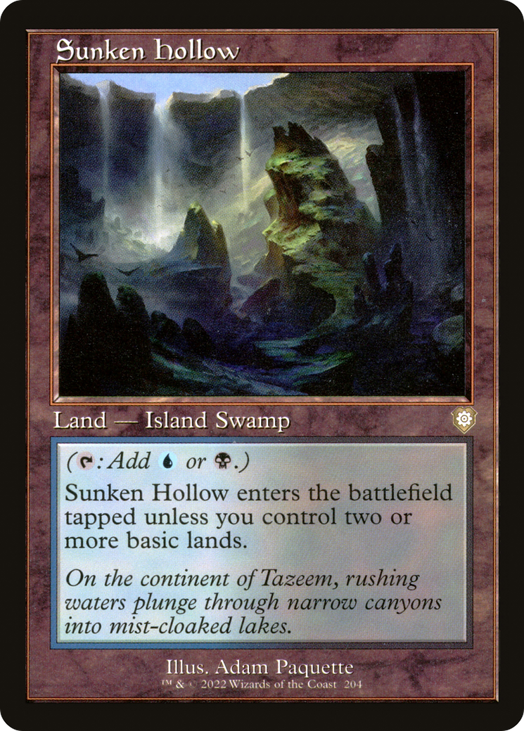 Sunken Hollow (Retro Frame) (BRC-204)  - The Brothers' War Commander